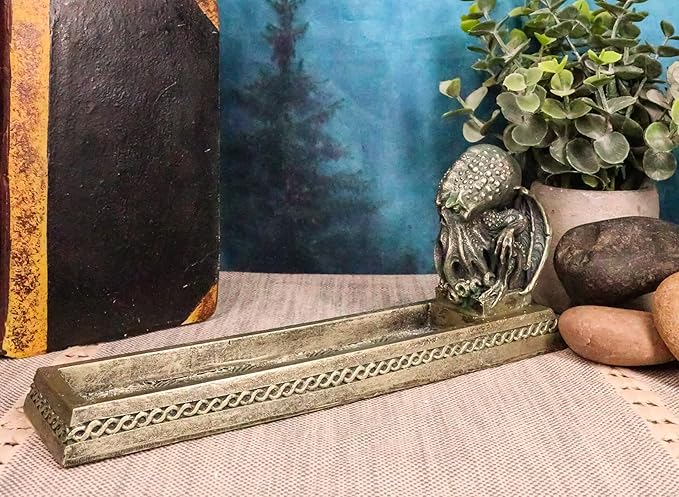 Ebros Gift Marine Terror Call of Cthulhu Skull Sea Monster Incense Stick Burner Holder Figurine Macabre Underworld Kraken Pirate Nightmare Themed Aromatherapy Accent Sculpture