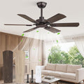 Fanbulous 42 Inch Ceiling Fans No Light with Remote, Modern Ceiling Fan Without Light, Dual Finish 6 Blades, Reversible Quiet DC Motor, 6 Speed, Large Ceiling Fan for Indoor or Outdoor, Oil Bronze