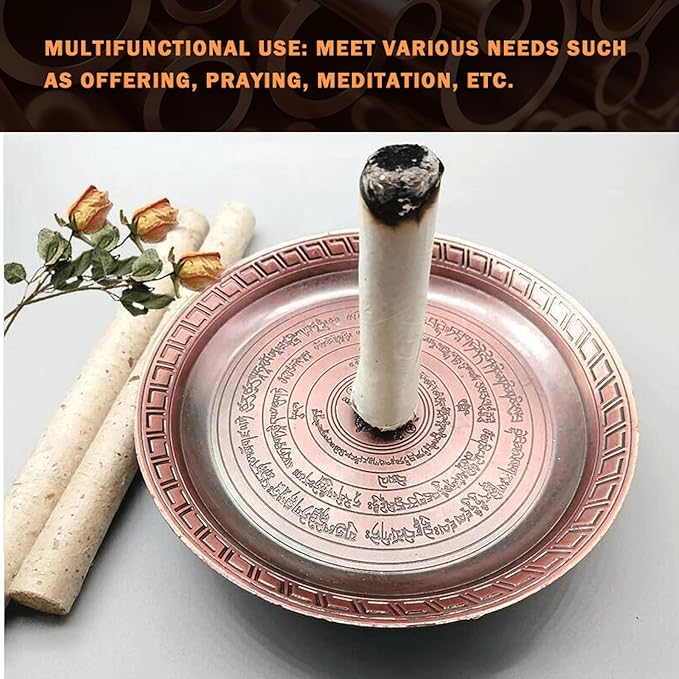 Copper Sacrifice Ritual Plate, Three-Legged Design Offering Bowl, Perfect for Witches, Incense, Incense Holder, Candlestick, Ashtray, Jewelry Tray, Key Basket (5.1‘’)
