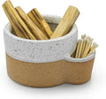 Bursera Terracotta Ceramic Bowl, Tree Planted with Every Order, Decorative Bowl with Side Slot for Matches, Smudging Burn Bowl for White Sage, Palo Santo, Matchstick Holder, Form for Candles