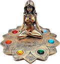 Fantasy Gifts Colored Chakra Stone Incense Burner–Multicolor 4x5 Inch Resin Holder for Meditation, Yoga, Aromatherapy&Spiritual Décor–Chakra Energy Crystal Design for Sticks&Cones, colorful Spiritual.