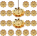 60 Pcs Alloy Incense Holder, Incense Burner, Incense Holder for Sticks with Detachable Ash Catcher Lotus Shape Incense Stick Holder for Home Décor