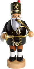 KWO Miner Smoking Men Incense Holder, Bugle, 20 cm, Wood Multicolour, One Size