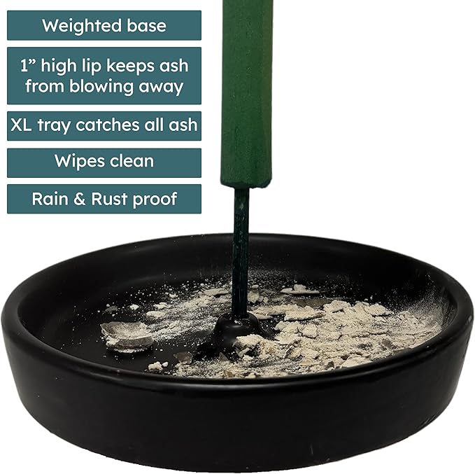 W4W Mosquito Stick Holder – Ceramic Holder for Incense & Mosquito Sticks – for Outdoor & Indoor use, Pool Side, Patio, Deck, Camping, Hiking, etc...