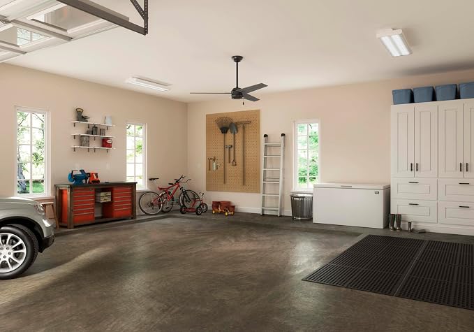 Hunter 52" Cassius Indoor/Outdoor Ceiling Fan, Pull Chain, Noble Bronze | Covered porches and living rooms get reversible blades, a no-light design, and streamlined industrial style with easy setup.