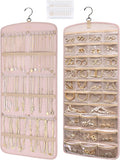 BAGSMART Hanging Jewelry Organizer, Necklace Holder Anti-tangle with 20 Jewelry Storage,1 Piece, Large Pink