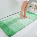 OLANLY Bathroom Runner Rugs Mat 44x24, Extra Soft Absorbent Microfiber Bath Rugs, Rubber Backing, Quick Dry, Washable Long Bath Mats for Bathroom Floor, Tub and Shower, Home Decor Accessories, Green