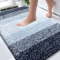 OLANLY Bathroom Rugs Mat 36x24, Extra Soft Absorbent Microfiber Bath Rugs, Rubber Backing, Quick Dry, Machine Washable Bath Mats for Bathroom Floor, Tub and Shower, Home Decor Accessories, Navy Blue