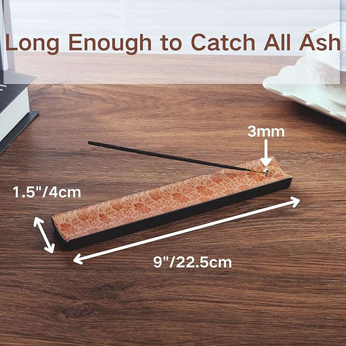 Incense Holder for Sticks, Ceramic Incense Burner with Ash Catcher, Aesthetic Decor for Home, Room & Office, Unique Gifts for Housewarming Yoga, Meditation & Spa