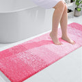 OLANLY Bathroom Runner Rugs Mat 59x20, Extra Soft Absorbent Microfiber Bath Rugs, Rubber Backing, Quick Dry, Washable Long Bath Mats for Bathroom Floor, Tub and Shower, Home Decor Accessories, Pink