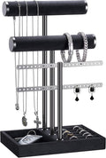 Jewelry Organizer Stand for Necklaces, Bracelets, Earrings, Rings, PB | 3 Tier Velvet Bracelet Holder Display | Jewelry Organizers and Storage | Jewelry Tree | Jewelry Towers