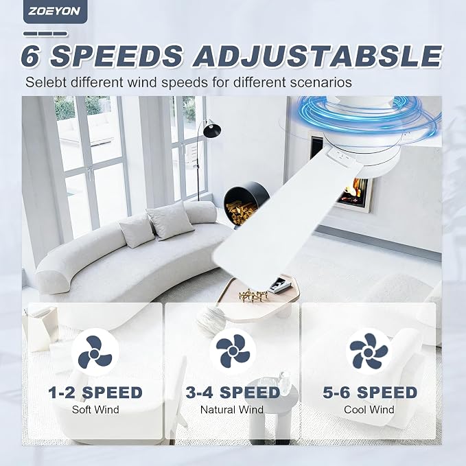Ceiling Fans with Lights - 42 Inch Low Profile Ceiling Fan with Light and Remote Control, Reversible, 3CCT Dimmable, Noiseless, White Small Flush Mount Ceiling Fan for Bedroom Indoor/Outdoor