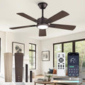 Fanbulous 42 Inch Ceiling Fans with Lights and Remote, Stepless Color Temperature Change & Dimmable 20W LED Ceiling Fan, 6 Speeds Reversible Quiet DC Motor for Bedroom, Living Room, Oil Bronze