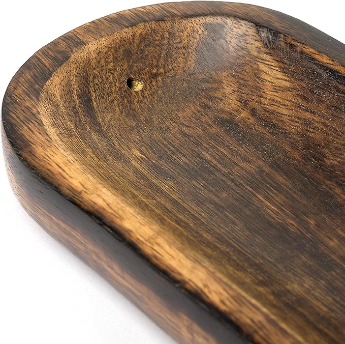 Yajna Traditional-Handmade Incense-Stick-and-Cones-Holder Incense-Burner-ash-Catcher-Stand Wooden-Tray-Holder (Wooden Tray)