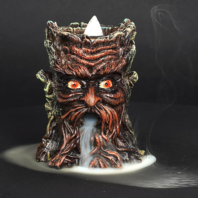Fantasy Gifts Tree Man Small Backflow Incense Burner Holder 3.5 Inch Multicolor