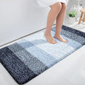 OLANLY Bathroom Runner Rugs Mat 44x24, Extra Soft Absorbent Microfiber Bath Rugs, Rubber Backing, Quick Dry, Washable Long Bath Mats for Bathroom, Tub and Shower, Home Decor Accessories, Navy Blue