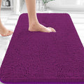 OLANLY Bathroom Rugs 35x24, Extra Soft Absorbent Chenille Bath Rugs, Rubber Backing Quick Dry, Machine Washable Bath Mats for Bathroom Floor, Tub and Shower, Home Decor Accessories, Purple