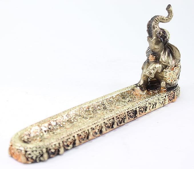 We pay your sales tax Elephant Incense Burner Holder Lucky Figurine Home Decor Gift (11)