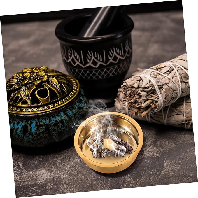 ABOOFAN 6-Pack Incense Burner Replacement Inner Disks 2.36 Inch Round Metal Plates for Arabic Censer Aromatherapy Incense Holder Accessories