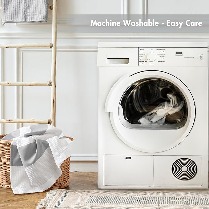 Madison Park Spa Waffle Shower Curtain Pieced Fabric with 3M Scotchgard Moisture Management Modern Home Bathroom Decorations, Wide 108"x72", Grey