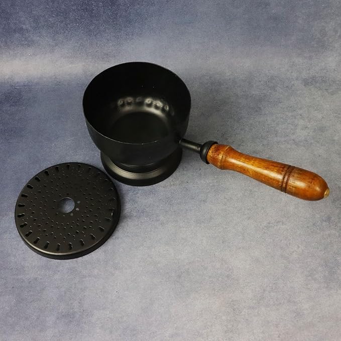 Putrika Dhoop | Dhuna | Loban | Sambrani | Karpoor | Bakhoor | Dani | Incense | Aroma Diffuser |Haran Samgiri|Camphor|Stand|Holder|Iron|Home|Office|Pooja|Puja|Room|Charcoal(Planter Burner 21cm)