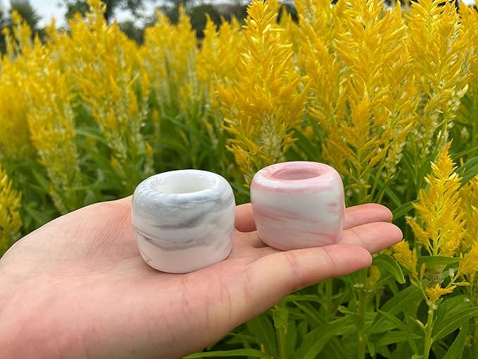 TOBOHU Gray Marble Ceramic Palo Santo Stick Holder, Palo Santo Burner Bowl
