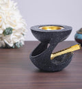 Bakhoor Burner Frankincense Resin Incense Burner for Charcoal with Tong, for Yoga Spa Aromatherapy Meditation, Home Office Decor (Black)