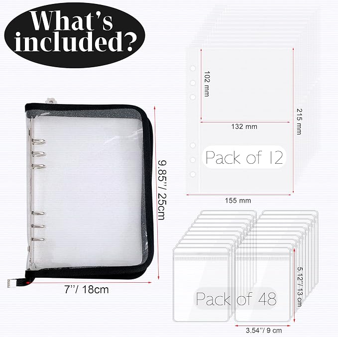 Bracelet Holder Travel Jewelry Organizer Case Transparent Jewelry Storage Book for Earring Necklace Ring with Small Clear Zippered Pouch