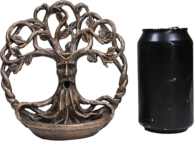 Ebros Gift Ethereal Forest Celtic Greenman Ent Tree of Life Backflow Incense Cone Burner Aroma Scent Figurine Mystical Earth Nature Deity