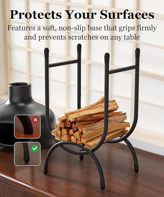 Palo Santo Sticks Holder, Heavy Duty Metal Sacred Wood Rack, Desktop Storage Rack for Palo Santo Sticks, Sage, Smudge Sticks, Herbs, Incense, Home Decor, Meditation Room