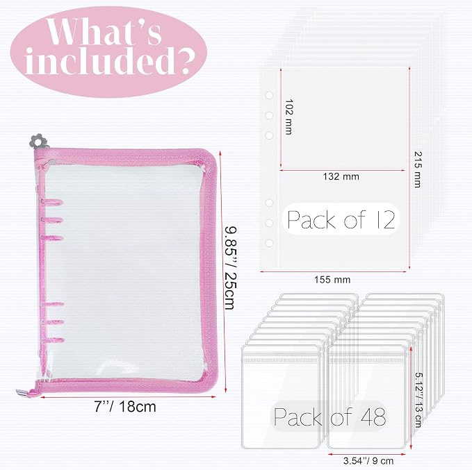 Bracelet Holder Travel Jewelry Organizer Case Transparent Jewelry Storage Book for Earring Necklace Ring with Small Clear Zippered Pouch