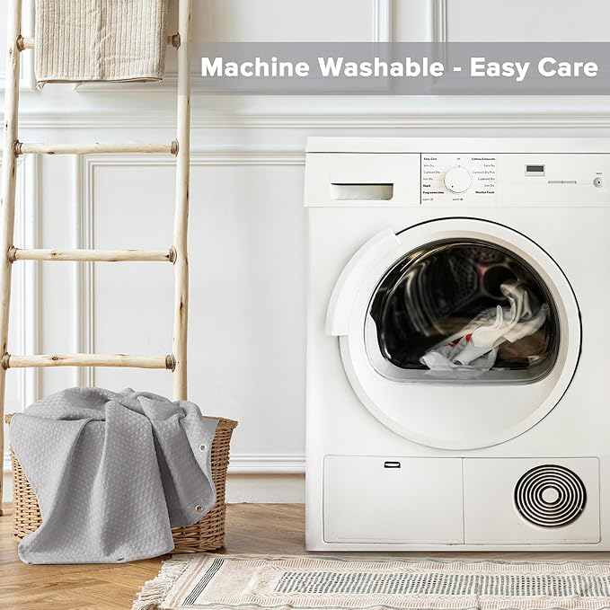 Madison Park Shower Curtain Waffle Weave, Vibrant Dyed, Waffle Shower Curtain 3M Scotchgard Moisture Management, Farmhouse Stall Shower Curtains for Bathroom, Stall: 36x72'' Grey