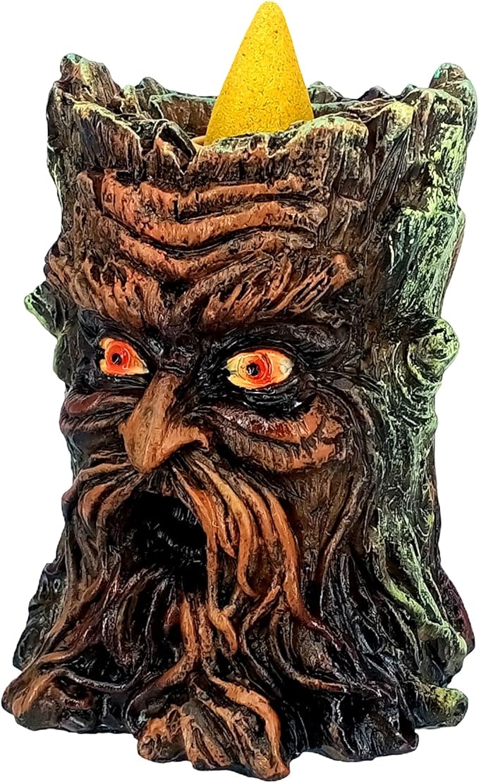 Fantasy Gifts Tree Man Small Backflow Incense Burner Holder 3.5 Inch Multicolor
