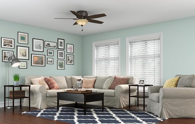 Hunter Newsome, Indoor, Ceiling Fan, Pull Chain, 52 inch, Premier Bronze