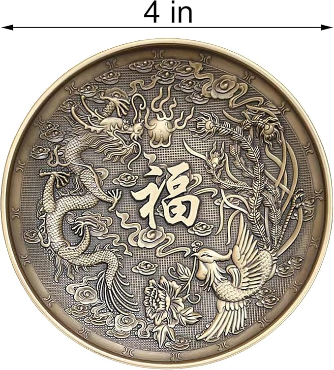 Brass Plate Incense Holder Set- 3 in 1 Incense Burner - for Smudging Bowl, Offering Bowl, Incense Burner Holder, Ash Catcher,Jewelry Dish