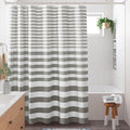 Madison Park Shower Curtain Spa Waffle Weave Long Shower Curtain for Bathroom 3M Scotchgard Moisture Management, Spa Quality Modern Shower Curtains for Bathroom, Long 72x78 Grey Ombre