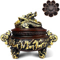 Incense Burner, Dragon Resin Burner, Incense Burner with Lid and Stand Accessories, Suitable for Indoor and Outdoor use, Housewarming Gift Idea,Feng Shui Home Decoration (red)