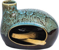 Palo Santo Holder Ceramic Incense Burner for Palo Santo Sticks, Cone and Sage Burning, Mini Chiminea Incense Burner Holder for Yoga Spa Aromatherapy Meditation, Home Office Decor (Color1)