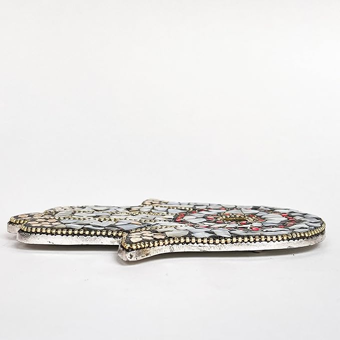 Pearl - Hamsa Hand Incense Holder - Mosaic Stones