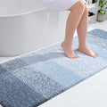 OLANLY Bathroom Runner Rugs Mat 70x24, Extra Soft Absorbent Microfiber Bath Rugs, Rubber Backing, Quick Dry, Washable Long Bath Mats for Bathroom Floor, Tub and Shower, Home Decor Accessories, Blue