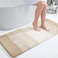 OLANLY Bathroom Runner Rugs Mat 47x20, Extra Soft Absorbent Microfiber Bath Rugs, Rubber Backing, Quick Dry, Washable Long Bath Mats for Bathroom, Tub and Shower, Home Decor Accessories, Light Beige