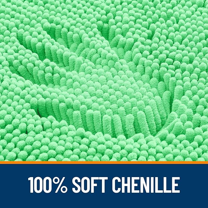 OLANLY Bathroom Runner Rugs 59x24, Soft Absorbent Chenille Bath Rugs, Rubber Backing Quick Dry, Machine Washable Long Bath Mats for Bathroom Floor, Tub and Shower, Home Decor Accessories, Mint Green