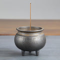 Antique Gilding Ceramic Incense Burner Stick Holder, Minimalist Retro Three-Footed Design, for Sticks Backflow Incense Palo Santo Sage Bundle, Meditation Yoga Massage Home Decor, Easy Clean