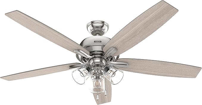 Hunter Dondra, Indoor, Ceiling Fan, Standard Mount, 60 inch, Brushed Nickel