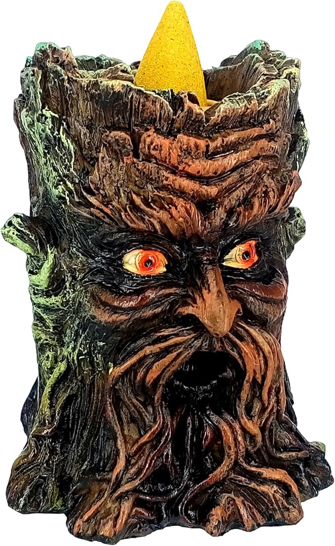 Fantasy Gifts Tree Man Small Backflow Incense Burner Holder 3.5 Inch Multicolor