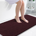OLANLY Large Bathroom Rugs 50x30, Extra Soft Absorbent Chenille Bath Rugs, Rubber Backing Quick Dry, Machine Washable Bath Mats for Bathroom Floor, Tub and Shower, Home Decor Accessories, Black Cherry