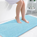 OLANLY Large Bathroom Rugs 45x27, Extra Soft Absorbent Chenille Bath Rugs, Rubber Backing Quick Dry, Machine Washable Bath Mats for Bathroom Floor, Tub and Shower, Home Decor Accessories, Sky Blue