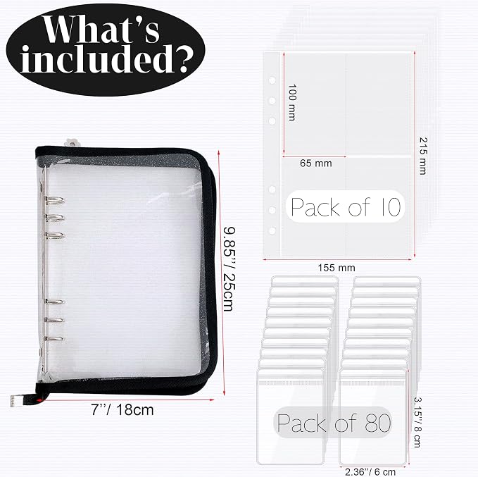 Earring Organizer Case Travel Jewelry Organizer Transparent Jewelry Storage Book for Necklace Bracelet Ring Holder with Small Clear Zippered Pouch