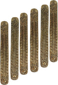 Hosley Antique Gold Aluminium Incense Holders. Set of 6 Each 9.5-Inch-Long Holder, Rich Antique Gold Finish Adding Rustic Charm to Any Room, Perfect for Home Ambiance and Décor