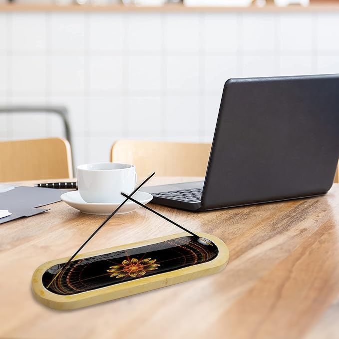 AAKRITI Wooden Incense Holder Wood | Exclusive 2-in-1 Multitasking Design | Natural & 100% Eco-Friendly | Perfect for Housewarming, Christmas, Birthday, (Galaxy)……